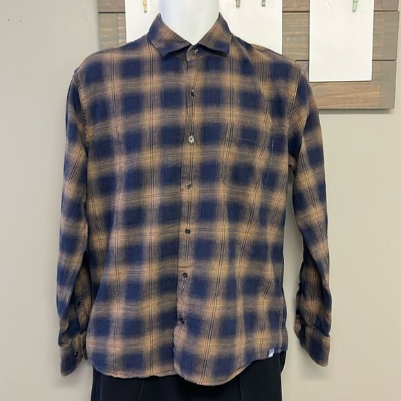 Peter Millar Men’s Plaid Button Collared Down Long Sleeve Pocket Shirt- Medium - Picture 1 of 13